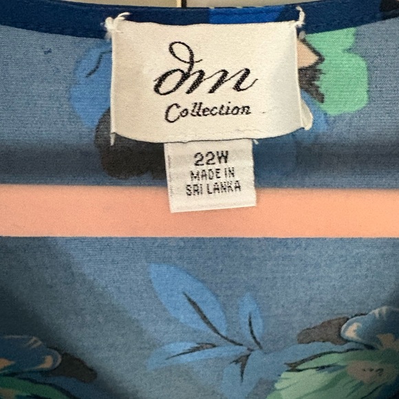 SM Collection Blue Floral Midi Dress - Picture 3 of 3